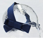 Mobile Preview: Kopfkappe mit Schlaufen groß blau ohne Clipse / 10 Stück