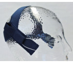 Preview: Kopfkappe mit Schlaufen klein blau ohne Clipse / 10 Stück
