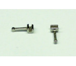Preview: Häkchen gerade zum Aufklemmen lang offen 4 mm / 10 Stück
