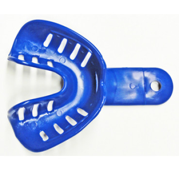 Abdrucklöffel Kunststoff perforiert Gr.3 UK - blau