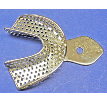 Abdrucklöffel Metall "Solide" perforiert Gr. S UK