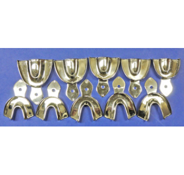 Abdrucklöffel-Metall "Solide" Set je 1 Stück Gr.1-5 OK/UK