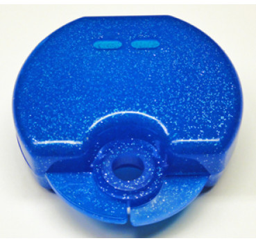 Retainer-Dosen 20mm uni, blau-glitter 