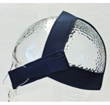 Kopfkappe mit Schlaufen groß blau ohne Clipse / 10 Stück
