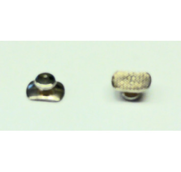 Buttons Metall gewölbte, eckige Basis, 10 Stück
