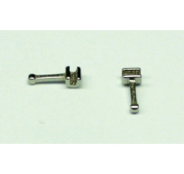 Häkchen gerade zum Aufklemmen lang offen 4 mm / 10 Stück