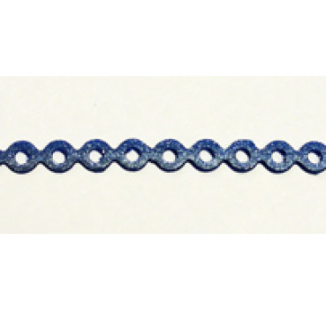 elastische Kette metallic-blau Gr. 1 4,5 m