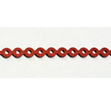 elastische Kette metallic-rot Gr. 1 4,5 m