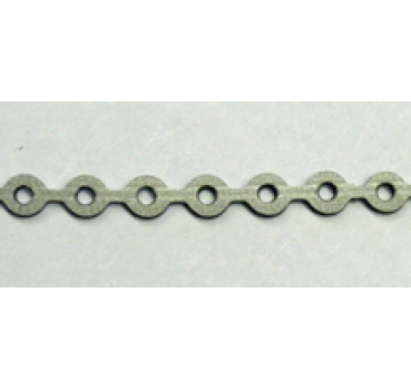 elastische Kette metallic-silber Gr. 2 4,5 m