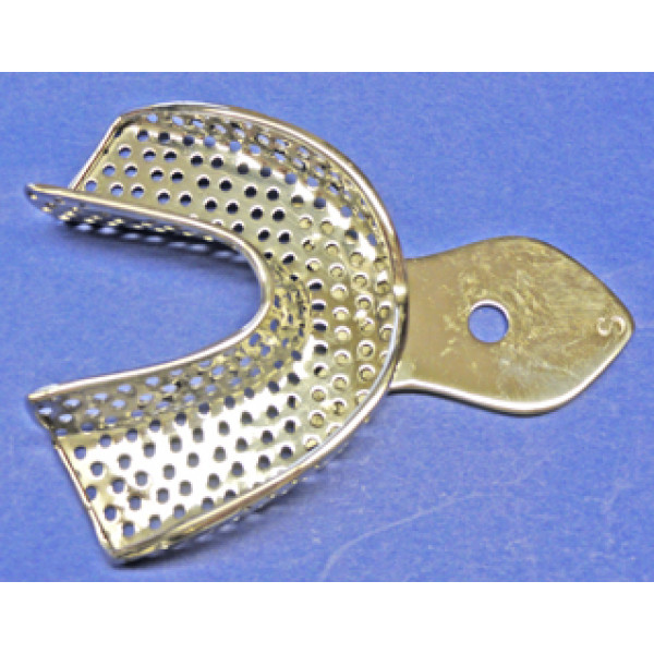 Abdrucklöffel Metall "Solide" perforiert Gr. S UK