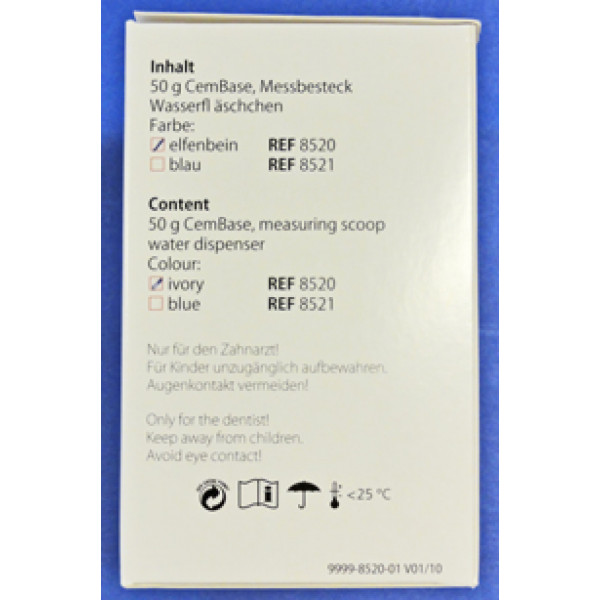 CemBase elfenbein 50 g Glasionomer-Zement