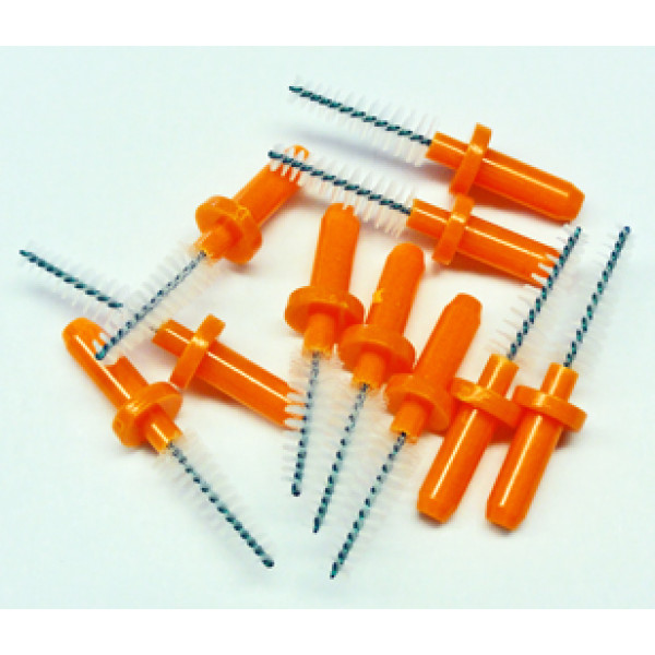Interdentalbürsten 10 Stück cone-form - orange, zum Aufstecken