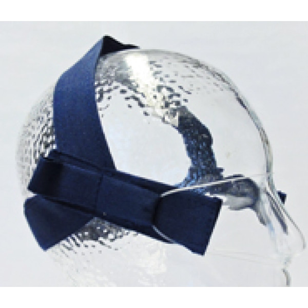 Kopfkappe mit Schlaufen groß blau ohne Clipse / 10 Stück