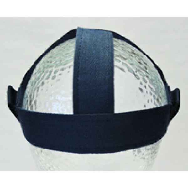 Kopfkappe mit Schlaufen klein blau  / 10 Stück