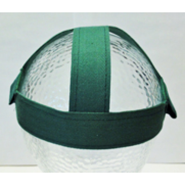 Kopfkappe mit Schlaufen klein grün ohne Clipse / 10 Stück