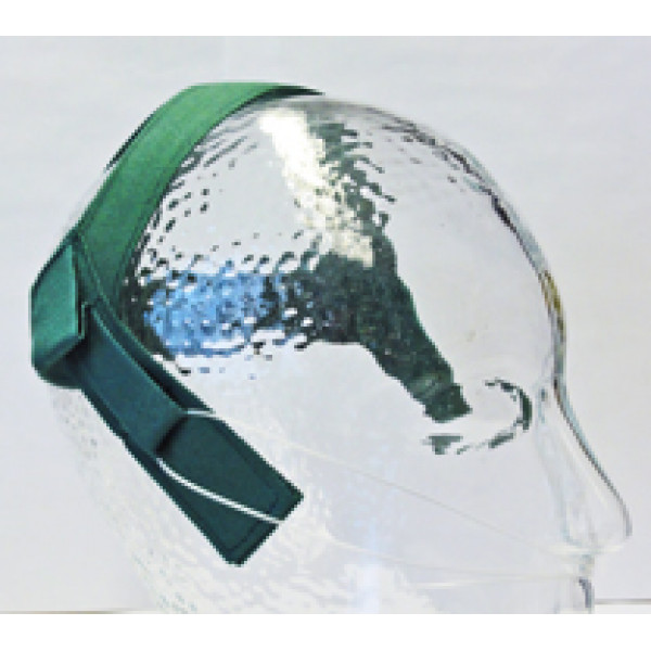 Kopfkappe mit Schlaufen klein grün ohne Clipse / 10 Stück