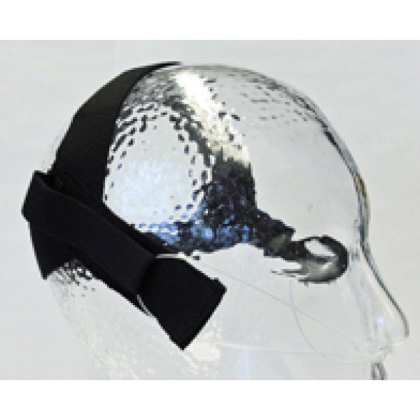 Kopfkappe mit Schlaufen klein schwarz ohne Clipse / 10 Stück