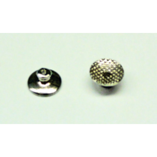 Buttons Metall gewölbte, eckige Basis, 10 Stück