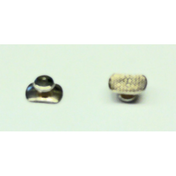 Buttons Metall gewölbte, eckige Basis, 10 Stück