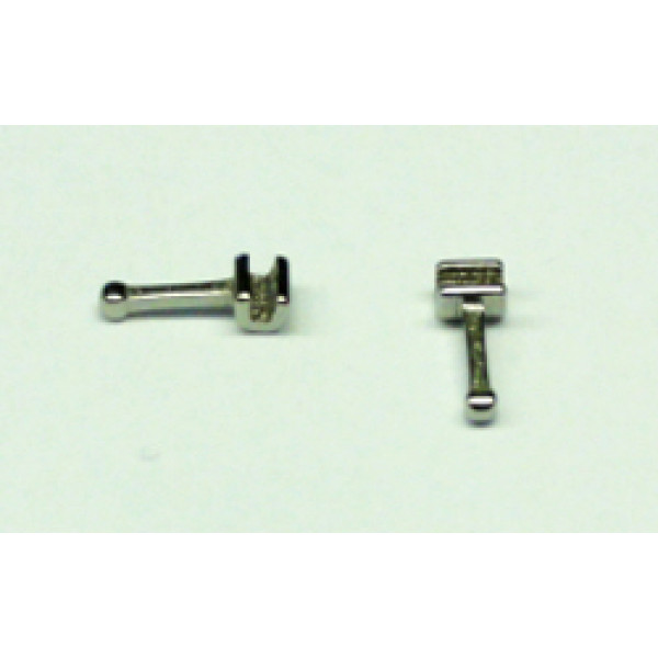 Häkchen gerade zum Aufklemmen lang offen 4 mm / 10 Stück